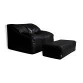 Armchair and Ottoman Cinna model Plumy made for Ligne Roset
