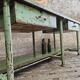 Old workbench kitchen island steel with wood