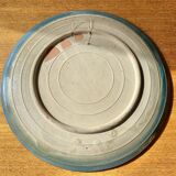 Vintage ceramic plate with peacock bird decoration.