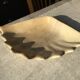 Shell-shaped soap dish in hard stone