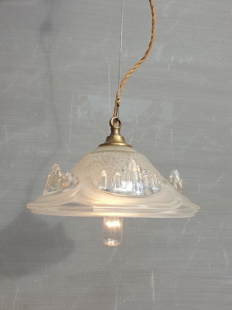 Pendant lamp glacier Ezan art deco 1930