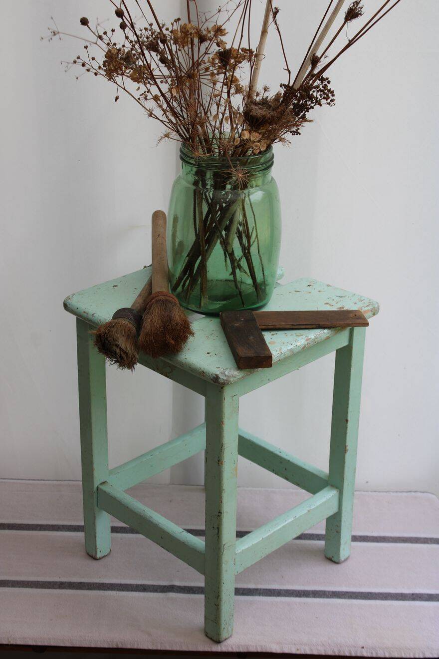 Wooden workshop stool