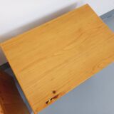 Pair of vintage Charlotte Perriand Les Arcs stools in pine from the 60s 70s