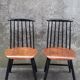 two vintage Scandinavian bistro chairs