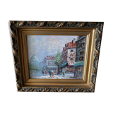 Oil on canvas "Paris" Saint Augustin