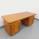 Large vintage double-sided executive desk in oak wood from the 70s