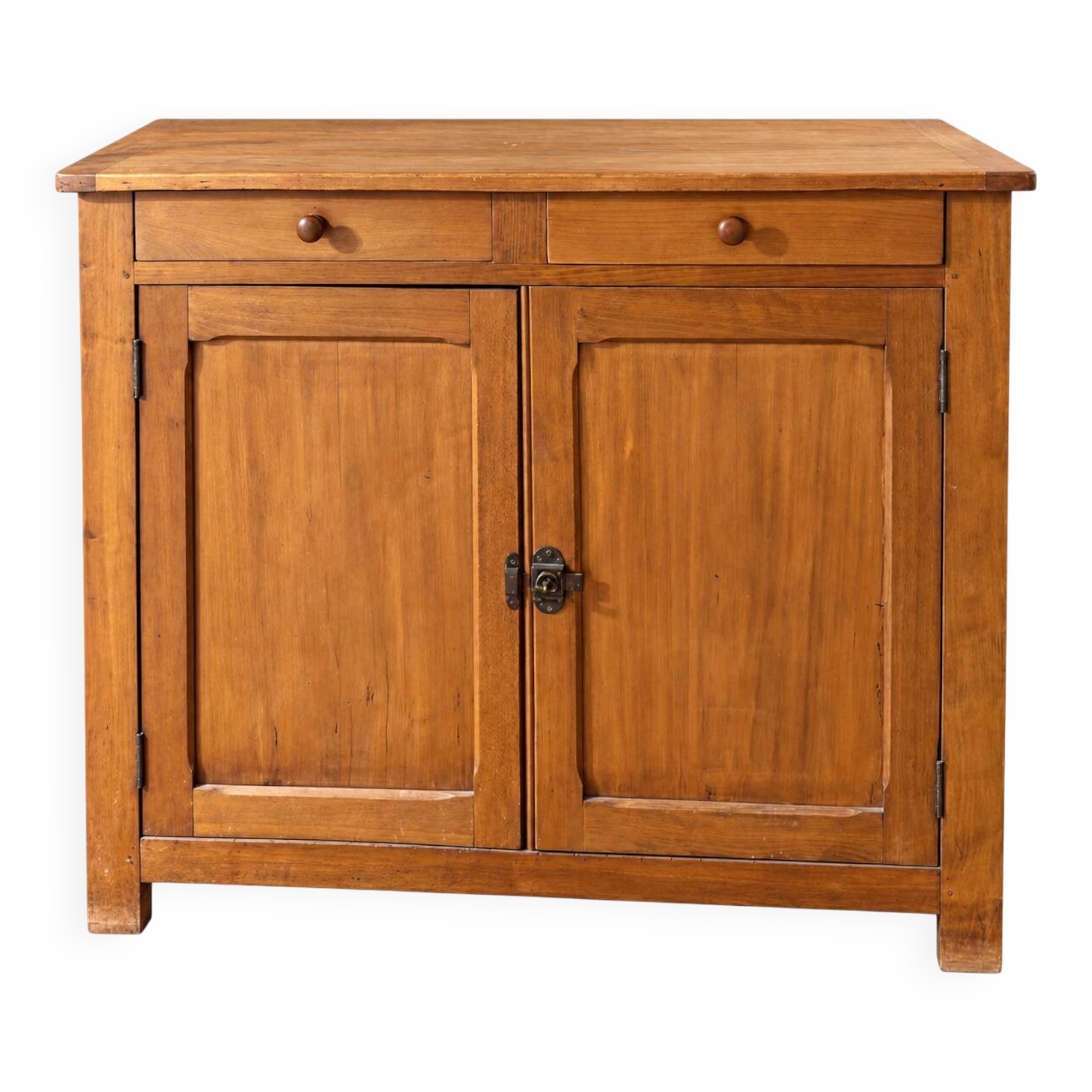 Old Parisian buffet in natural wood – 2 doors, 2 drawers