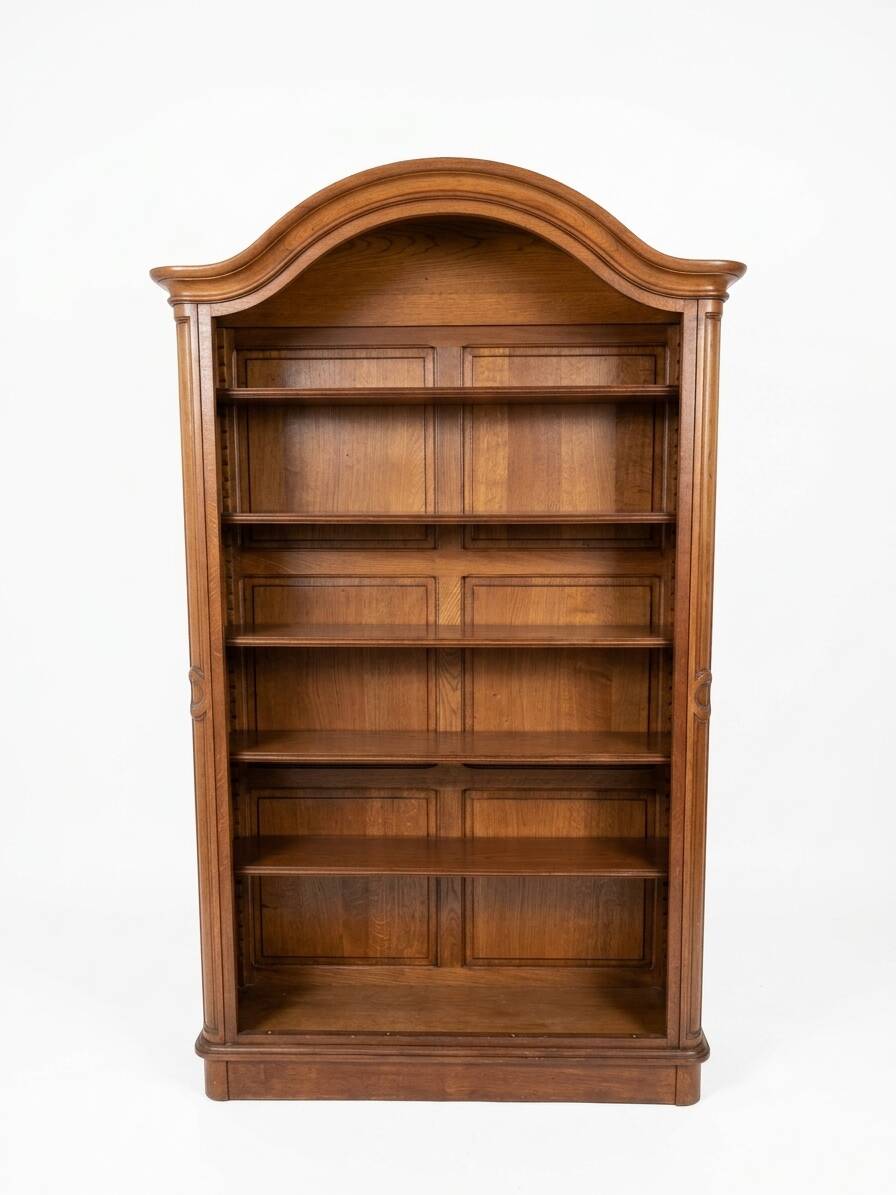 Gendarme hat library in solid oak, mid-20th century.