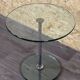 1970s 1980s Coffee Table Side Table in Chrome and Glass Space Age Design