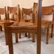 Vintage elm and leather chairs by Maison Regain, 1970s, set of 6.