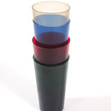4 multicolored glasses from the 50s