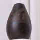 Dark brown ceramic Studio Keramik vase by Elisabeth Dunker, organic mid-century 1960s