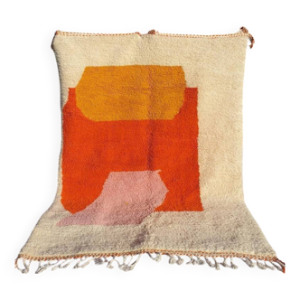 Tapis marocain en laine orange