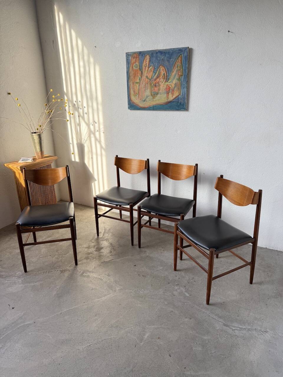 Set 4 chaises italiennes Gianfranco Frattini