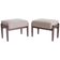 Set of two vintage camel bouclé stools, Edmund Homa, 1960s.