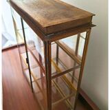 Vintage Mid Century Handmade Brass Wall Vitrine