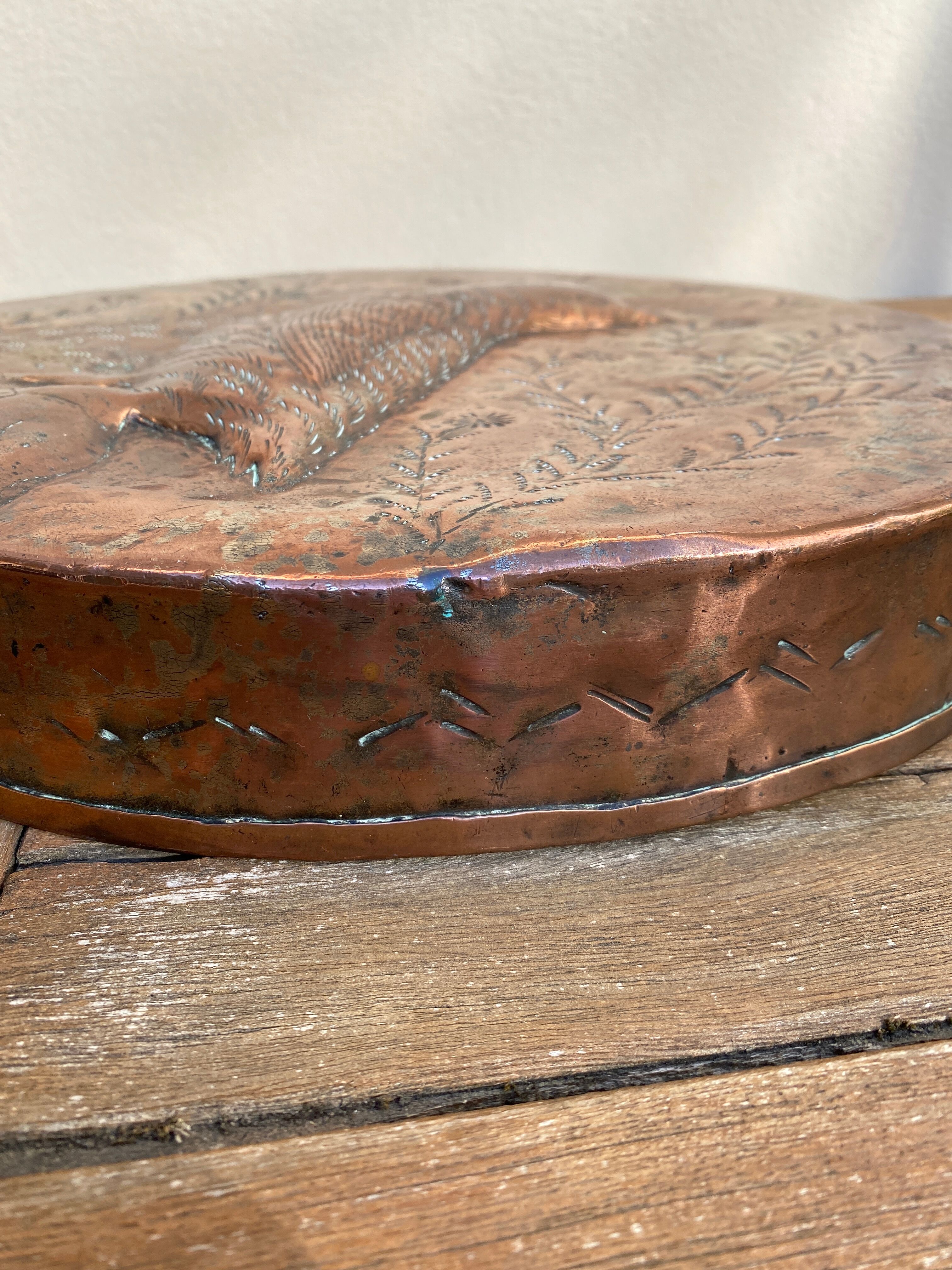 Copper mold used as decoration