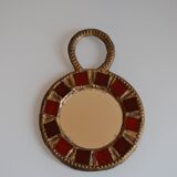 Glass and lead mirror by Irena Jaworska