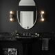 Pair of smoked glass and chrome wall lights attributed to Fontana Arte – Years