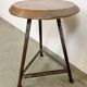 Tabouret d'atelier industriel gris, années 1960