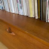 Modular Ladderax shelf in teak, 2 bays, Staples