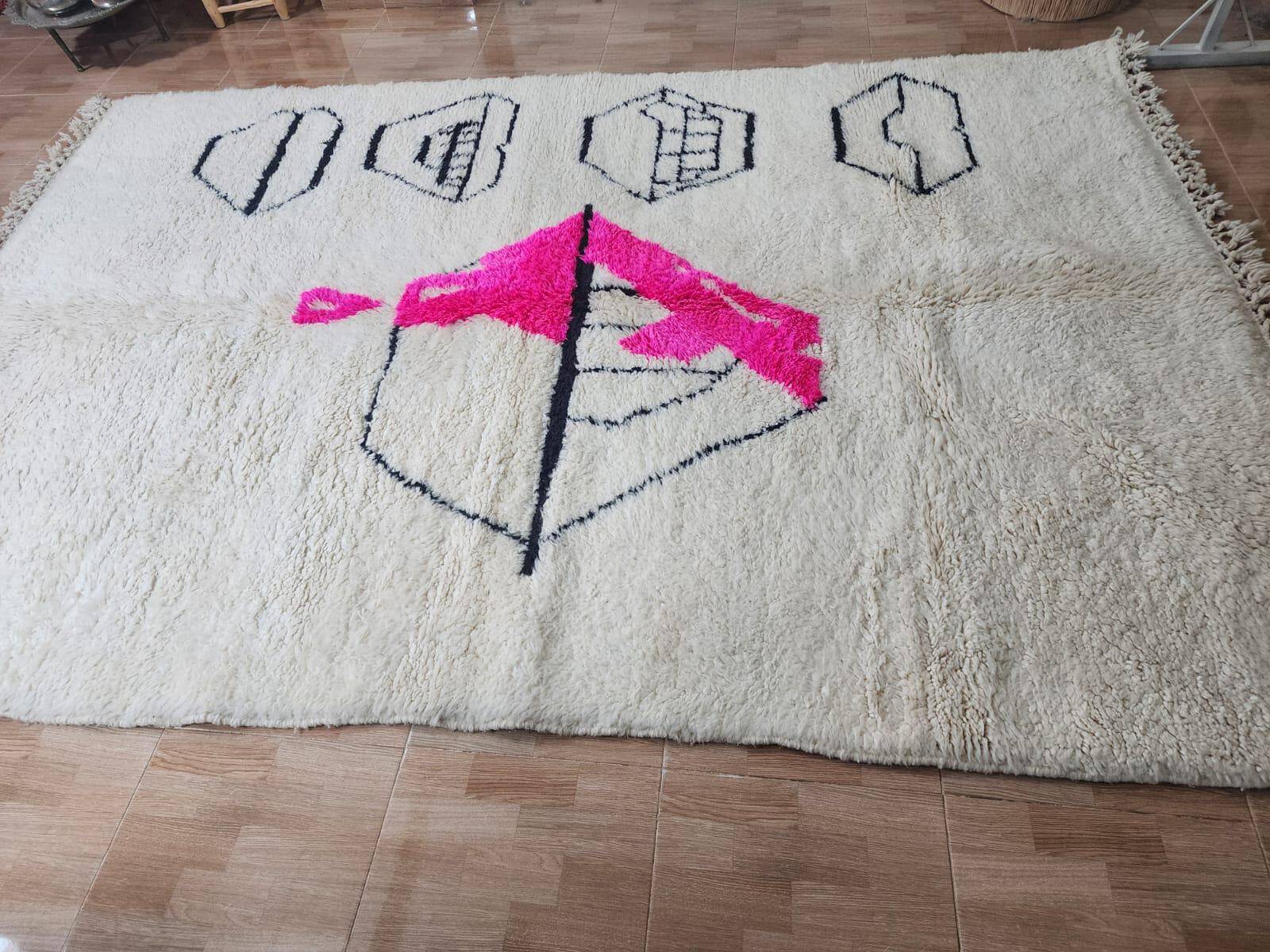 Unique handmade Berber rug 3x2 m