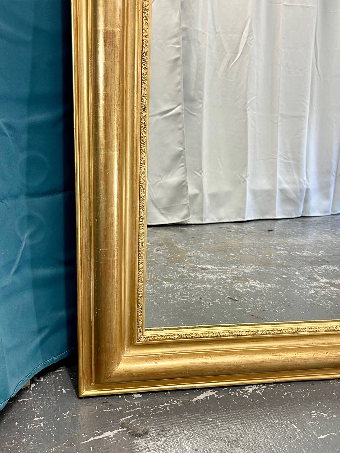 Large old 19th century mirror high 196x 112 cm superb condition