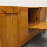 Maison Regain sideboard in solid elm, 1960s-1970s