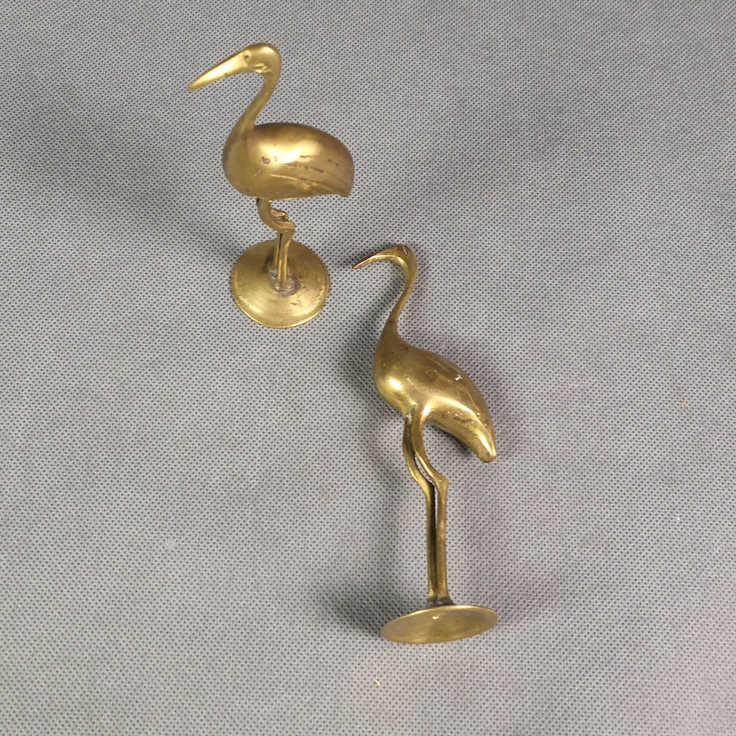 Couple of vintage brass ibis
