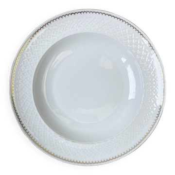BAVARIA white and gold porcelain deep dish, "Annabell" model -