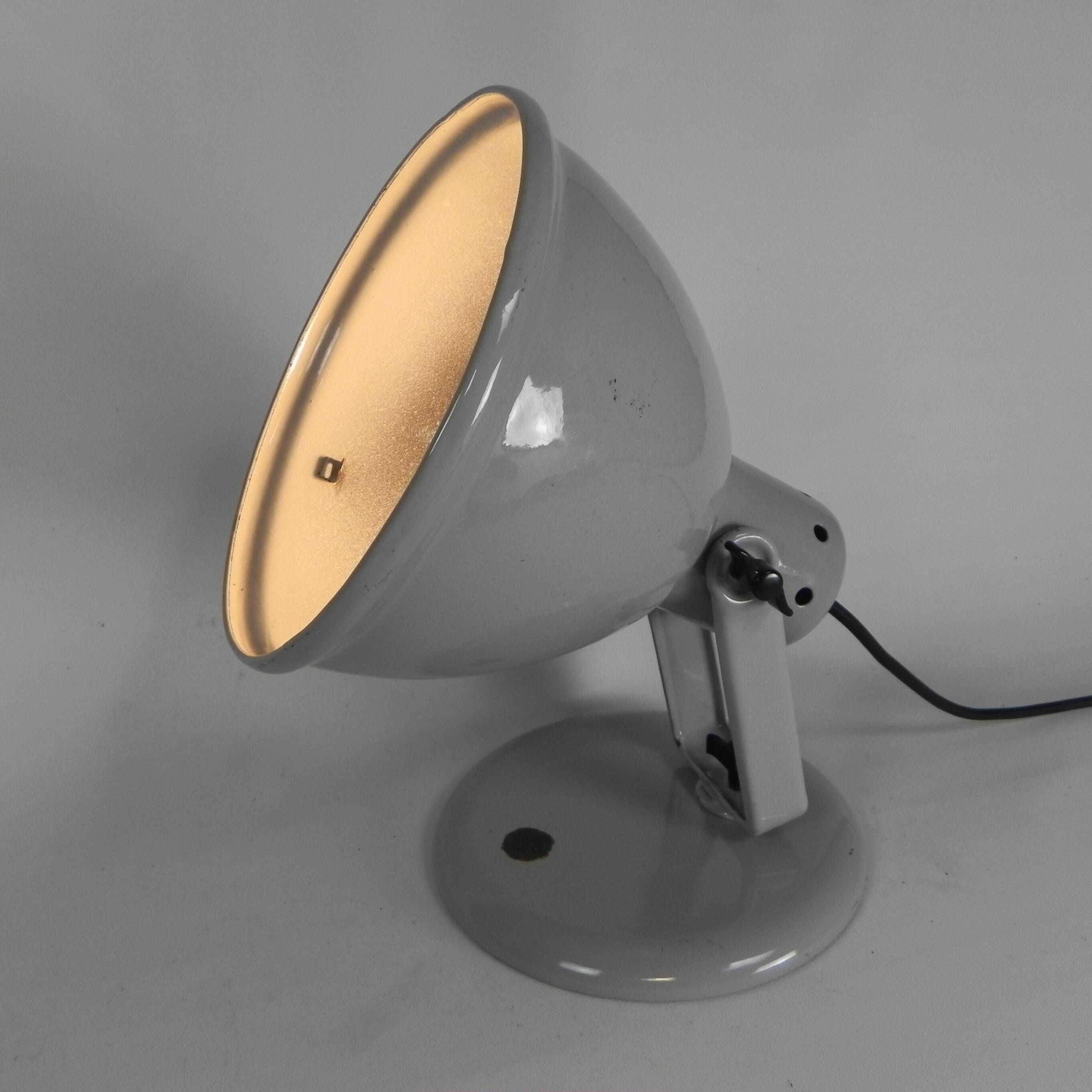 Philips Helioflux desk lamp, grey enamel, 1950s