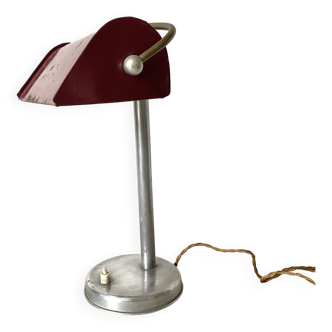 Art deco desk lamp in aluminum and sheet metal