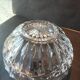 Vintage crystal bowl with radiant decoration, 20 cm