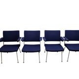 Set of 4 Gispen 1445 arm chairs, 1960s