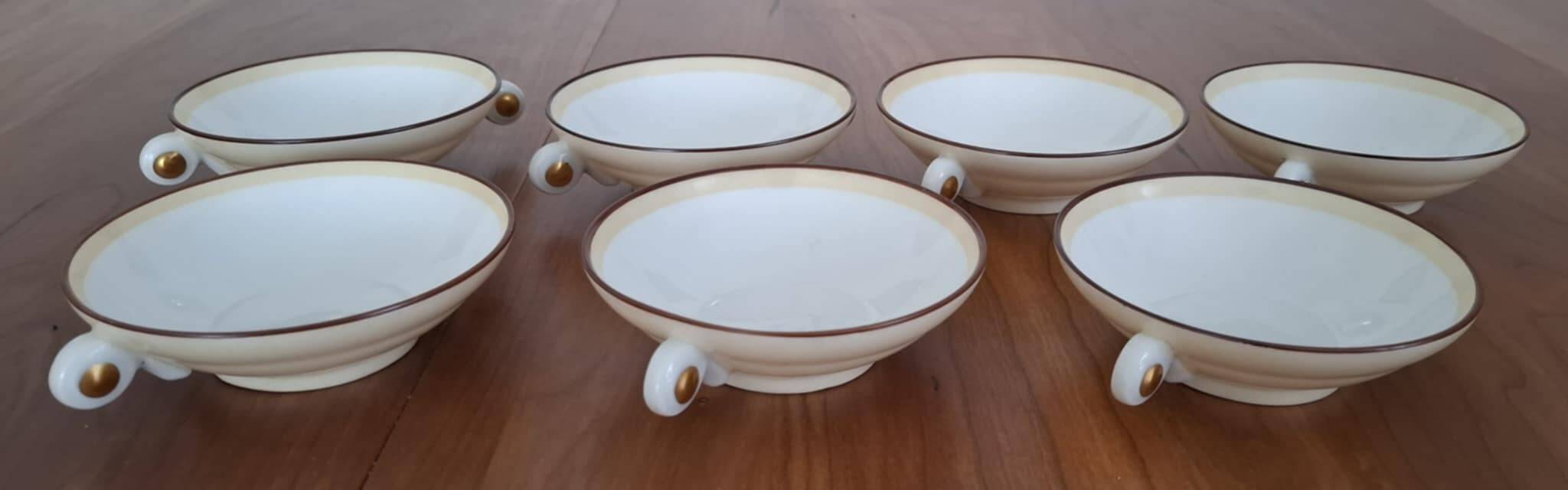 Service à Dessert Art Déco en Porcelaine de Limoges G. Boyer & Cie