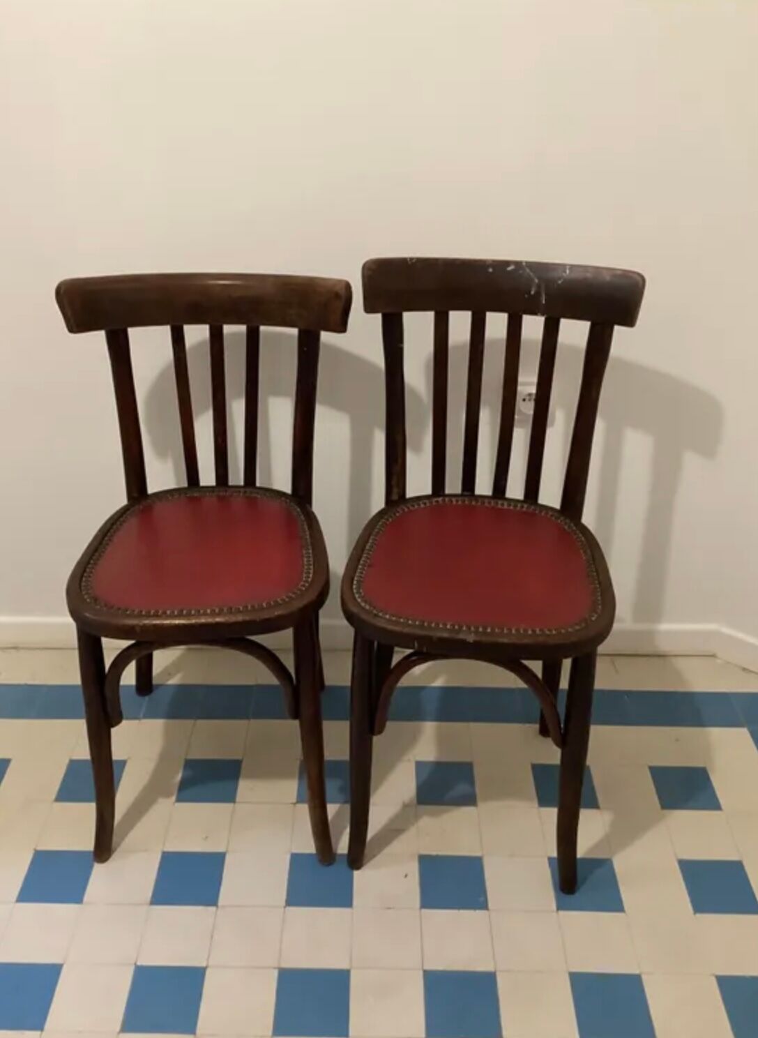 Set of 2 vintage bistro chairs 1930s 1940s