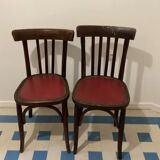Set of 2 vintage bistro chairs 1930s 1940s