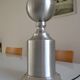 See delmas lamp 70's with fabric and metal lampshade