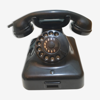 Téléphone bakelite noire w38 allemand