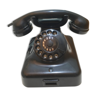 Telephone bakelite black w38 german