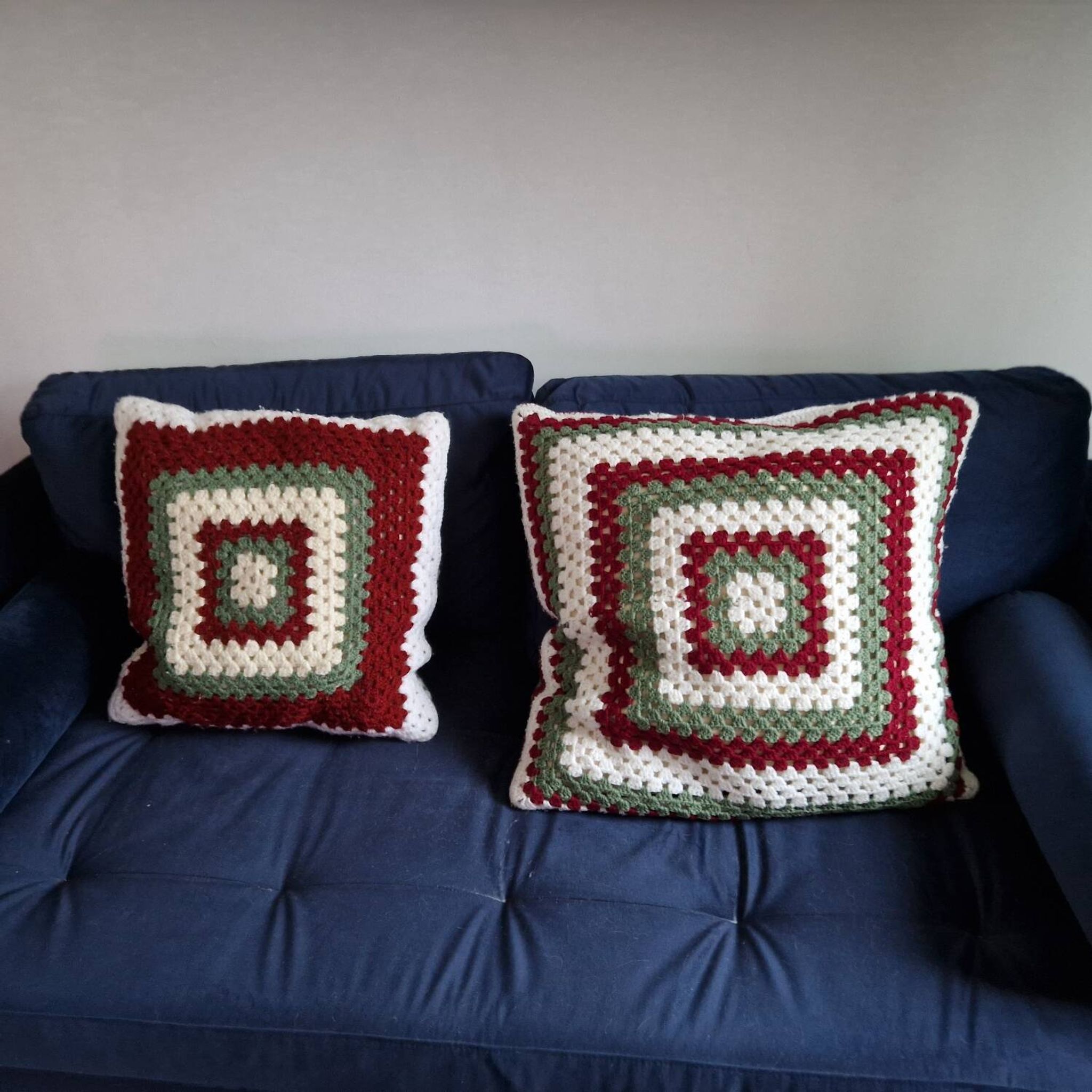 Retro crochet cushions