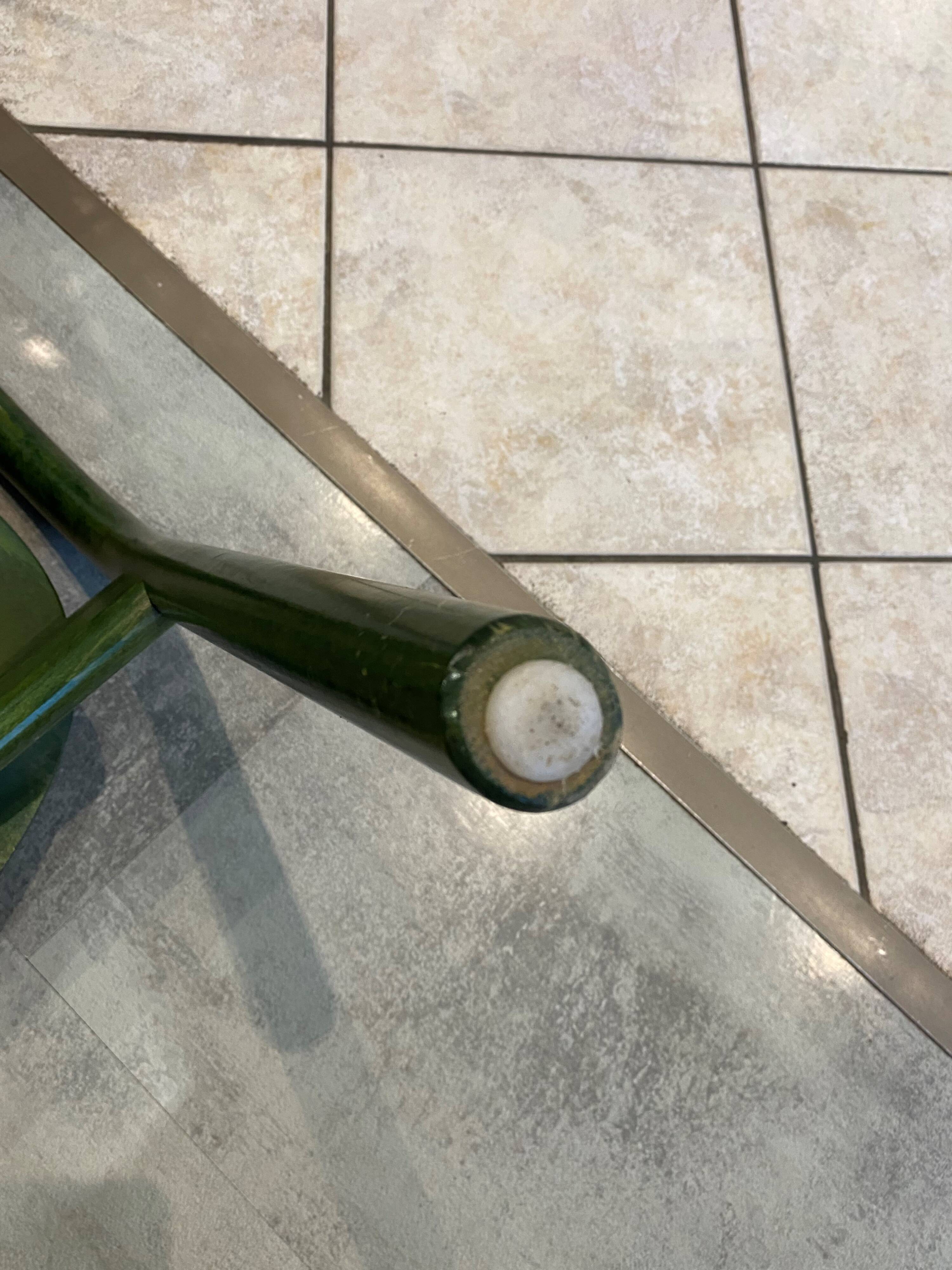 Fauteuil Baumann vert, années 70