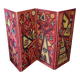 Screen decorated with wool threads, "Huichol" art, Sofia Ribeira, 120 cm