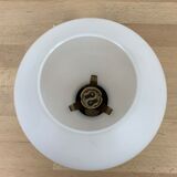 Wall lamp opaline globe aluminum 70s space age