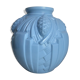 Blue opaline ball vase, art deco era