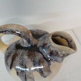 Blue brown brown varnished pitcher