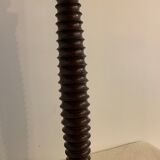 Turned wooden lamp foot in the shape of a warhead