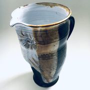 Vintage Studio Art Pottery Owl Decanter Jug by Tavares, 1970s