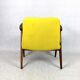 Fauteuil 366 en velours jaune de Józef Chierowski, années 1970