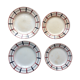 Set de 2 grandes et 2 petites assiettes modèle Lou basque